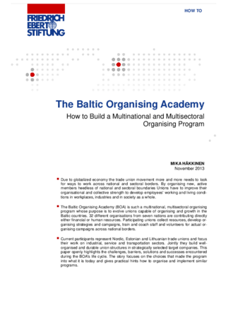 The Baltic Organising Academy