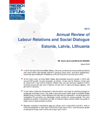 Annual review of labour relations and social dialogue