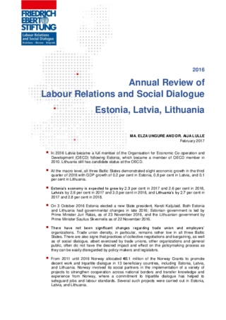 Annual review of labour relations and social dialogue