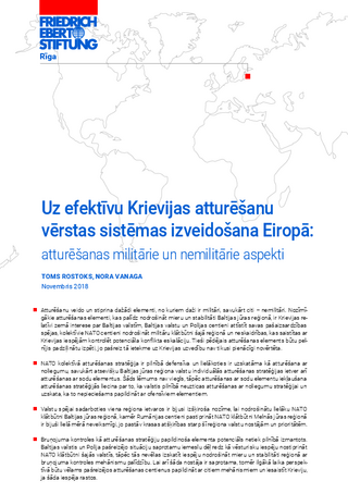 Uz efektīvu Krievijas atturēšanu vērstas sistēmas izveidošana Eiropā